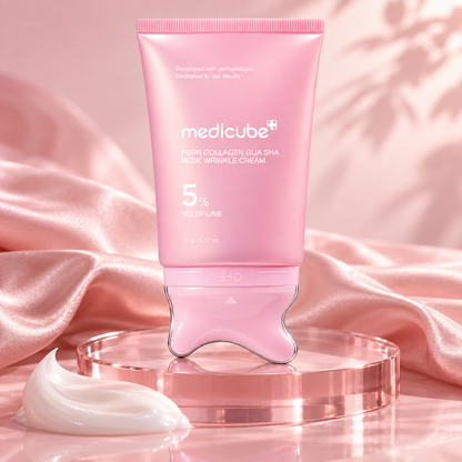 PDRN Collagen Neck Cream with Gua Sha Massager